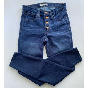 Madewell 9” High Rise Skinny Jeans with Button Fly